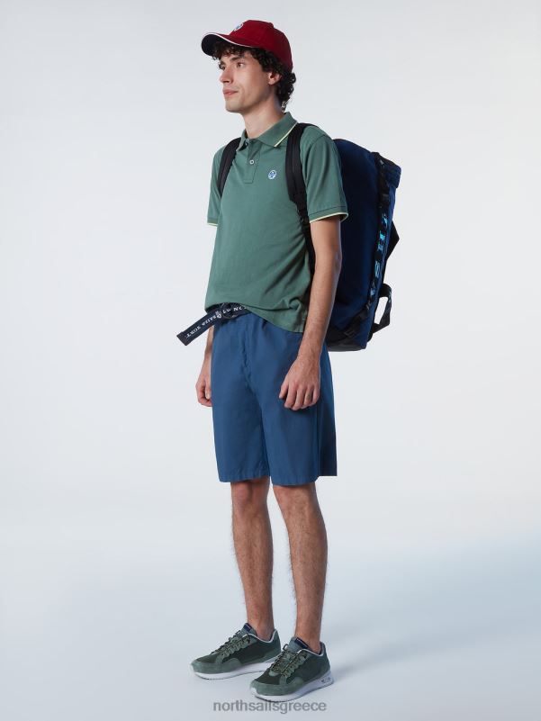 γρ North Sails άνδρες Πώληση πουκάμισο πόλο από οργανικό βαμβάκι στρατιωτικό πράσινο NZP877 είδη ένδυσης