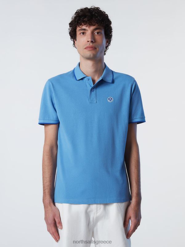 γρ North Sails άνδρες Πώληση πουκάμισο πόλο από οργανικό βαμβάκι γαλάζιο του αραβοσίτου NZP878 είδη ένδυσης