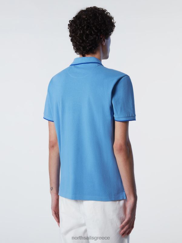 γρ North Sails άνδρες Πώληση πουκάμισο πόλο από οργανικό βαμβάκι γαλάζιο του αραβοσίτου NZP878 είδη ένδυσης