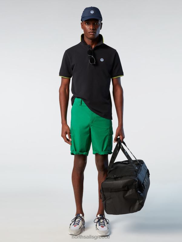 γρ North Sails άνδρες Πώληση πουκάμισο πόλο από οργανικό βαμβάκι μαύρος NZP880 είδη ένδυσης