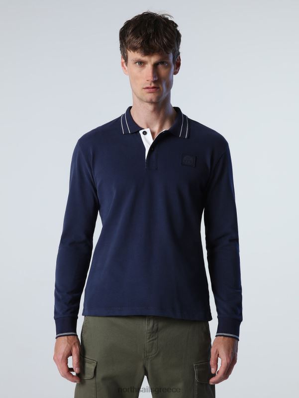 γρ North Sails άνδρες βαρύ μπλουζάκι πόλο ζέρσεϊ ναυτικό μπλε NZP8820 είδη ένδυσης