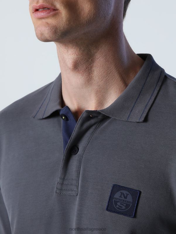 γρ North Sails άνδρες βαρύ μπλουζάκι πόλο ζέρσεϊ ασφάλτος NZP8821 είδη ένδυσης