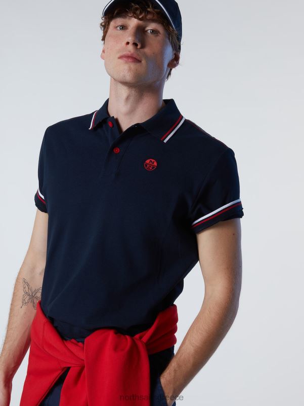 γρ North Sails άνδρες Πώληση πουκάμισο πόλο από οργανικό βαμβάκι ναυτικό μπλε NZP883 είδη ένδυσης