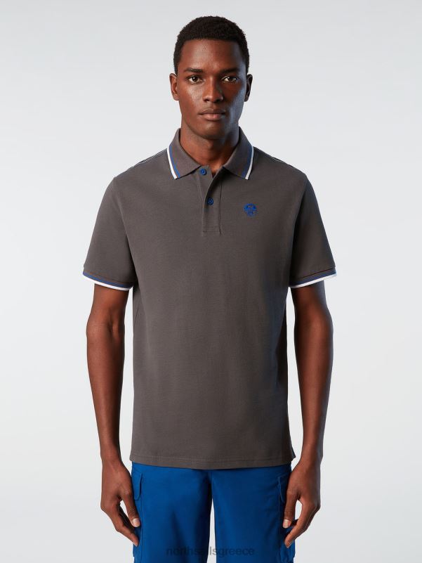 γρ North Sails άνδρες πουκάμισο πόλο από οργανικό βαμβάκι καινούργιο ασφάλτος NZP885 είδη ένδυσης