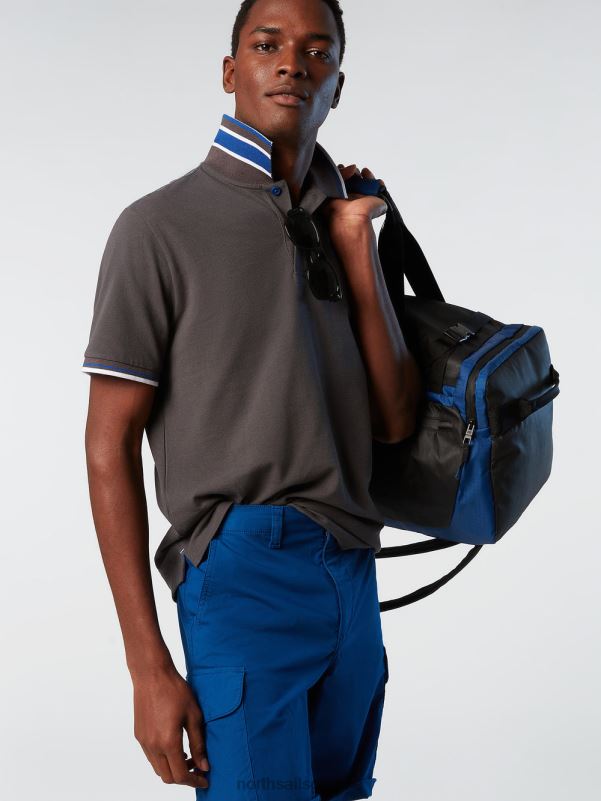 γρ North Sails άνδρες πουκάμισο πόλο από οργανικό βαμβάκι καινούργιο ασφάλτος NZP885 είδη ένδυσης