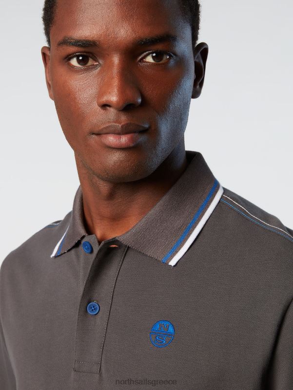 γρ North Sails άνδρες πουκάμισο πόλο από οργανικό βαμβάκι καινούργιο ασφάλτος NZP885 είδη ένδυσης