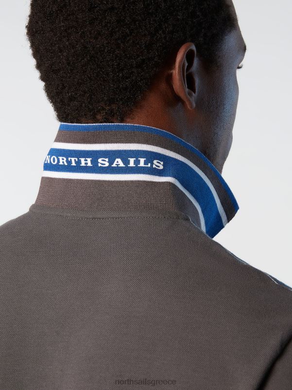 γρ North Sails άνδρες πουκάμισο πόλο από οργανικό βαμβάκι καινούργιο ασφάλτος NZP885 είδη ένδυσης
