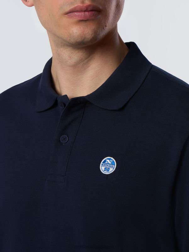 γρ North Sails άνδρες μπλουζάκι πόλο με μπάλωμα λογότυπου ναυτικό μπλε NZP887 είδη ένδυσης