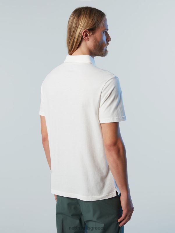 γρ North Sails άνδρες ανακυκλωμένο μπλουζάκι πόλο άσπρο NZP889 είδη ένδυσης