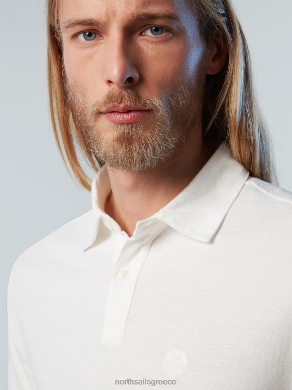 γρ North Sails άνδρες ανακυκλωμένο μπλουζάκι πόλο άσπρο NZP889 είδη ένδυσης