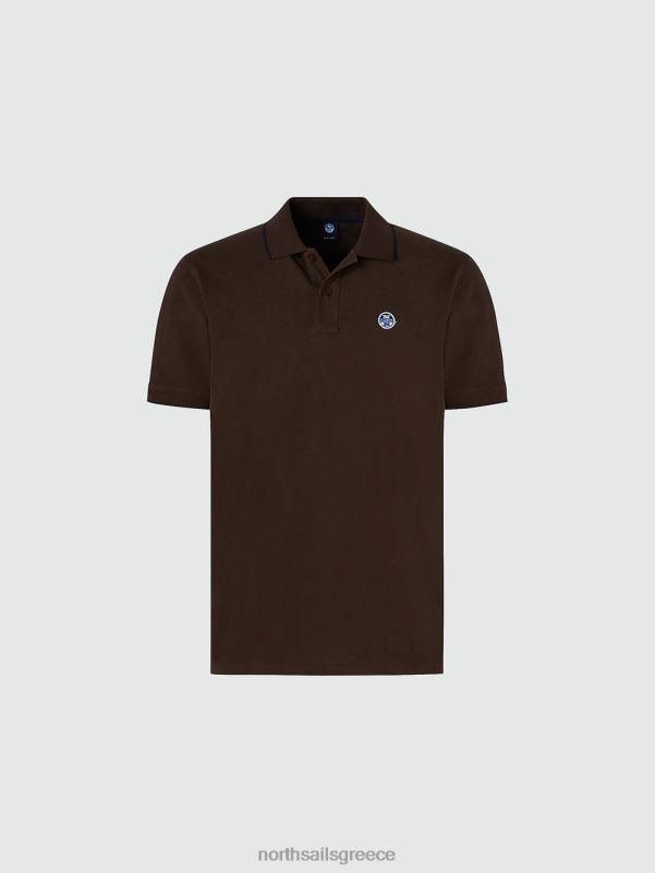 γρ North Sails άνδρες εμπριμέ μπλουζάκι πόλο κακάο NZP8936 είδη ένδυσης