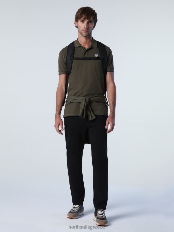 γρ North Sails άνδρες εμπριμέ μπλουζάκι πόλο πράσινο κισσό NZP8937 είδη ένδυσης