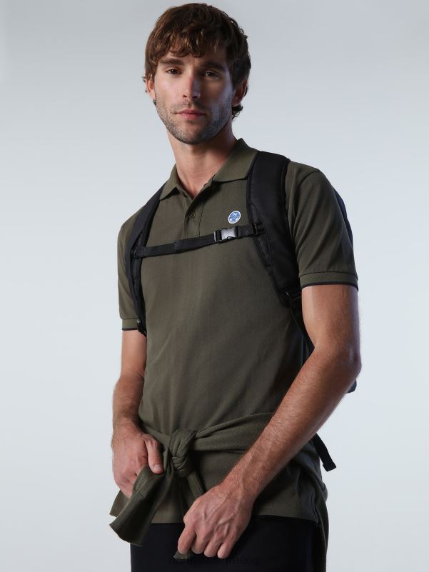 γρ North Sails άνδρες εμπριμέ μπλουζάκι πόλο πράσινο κισσό NZP8937 είδη ένδυσης