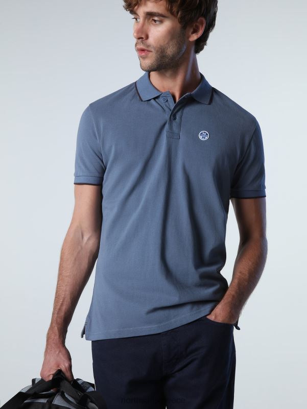 γρ North Sails άνδρες εμπριμέ μπλουζάκι πόλο μπλε της Κίνας NZP8938 είδη ένδυσης