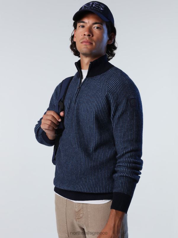 γρ North Sails άνδρες εμπριμέ μπλουζάκι πόλο ναυτικό μπλε NZP8939 είδη ένδυσης