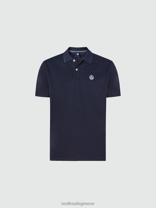 γρ North Sails άνδρες εμπριμέ μπλουζάκι πόλο ναυτικό μπλε NZP8939 είδη ένδυσης