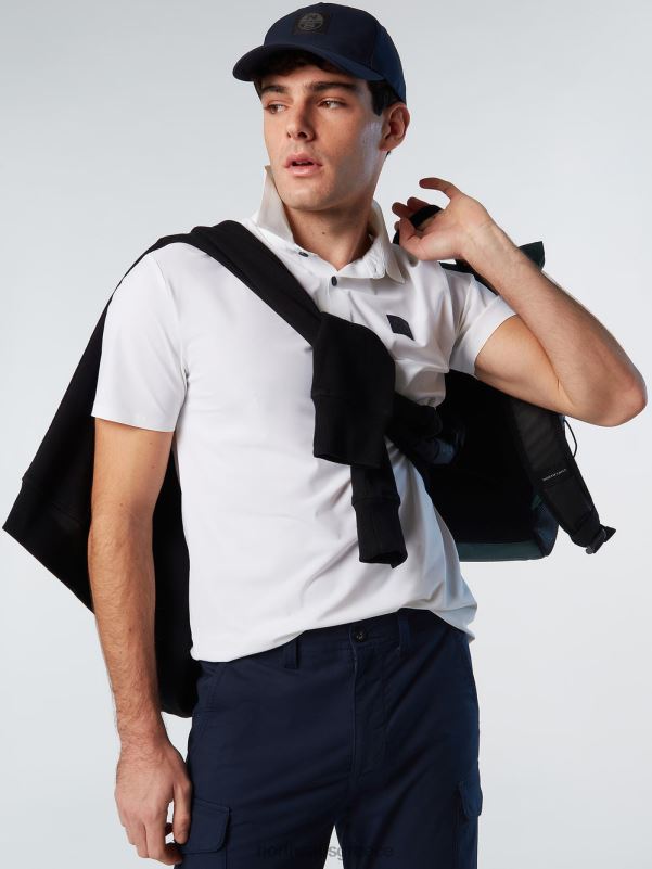 γρ North Sails άνδρες ανακυκλωμένο μπλουζάκι πόλο άσπρο NZP893 είδη ένδυσης