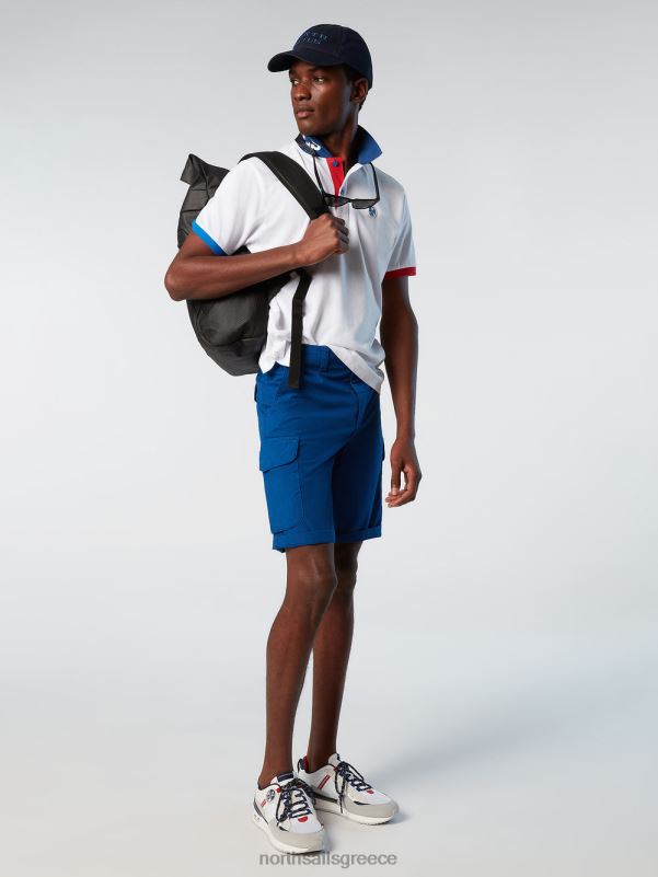 γρ North Sails άνδρες πουκάμισο πόλο από οργανικό βαμβάκι καινούργιο άσπρο NZP896 είδη ένδυσης