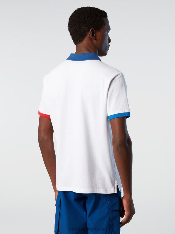 γρ North Sails άνδρες πουκάμισο πόλο από οργανικό βαμβάκι καινούργιο άσπρο NZP896 είδη ένδυσης