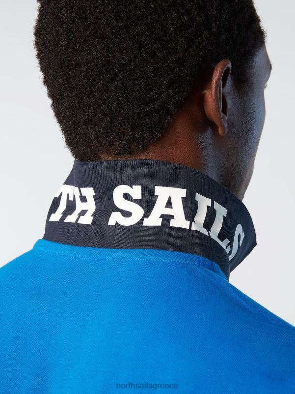 γρ North Sails άνδρες πουκάμισο πόλο από οργανικό βαμβάκι καινούργιο βασιλικός NZP899 είδη ένδυσης