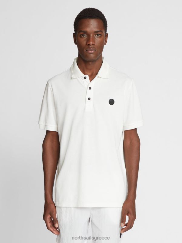 γρ North Sails άνδρες κοντομάνικο μπλουζάκι πόλο blanc NZP81231 είδη ένδυσης