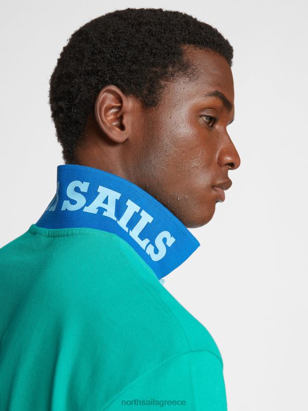 γρ North Sails άνδρες colour-block μπλουζάκι πόλο σμαράγδι NZP81145 είδη ένδυσης