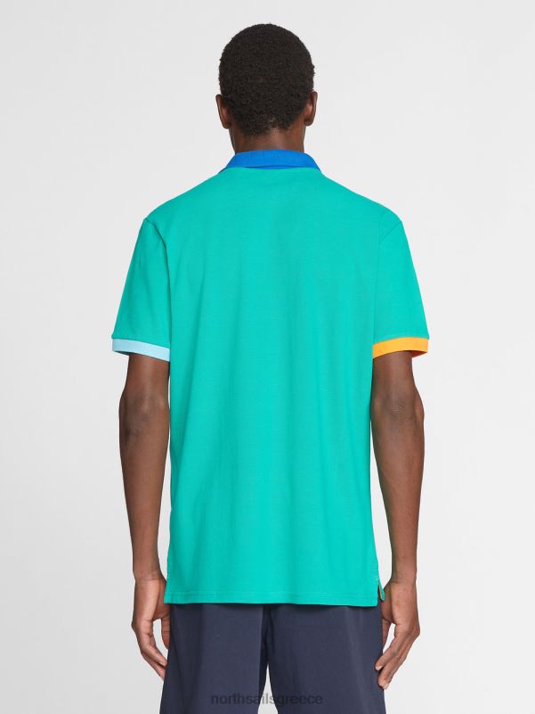 γρ North Sails άνδρες colour-block μπλουζάκι πόλο σμαράγδι NZP81145 είδη ένδυσης