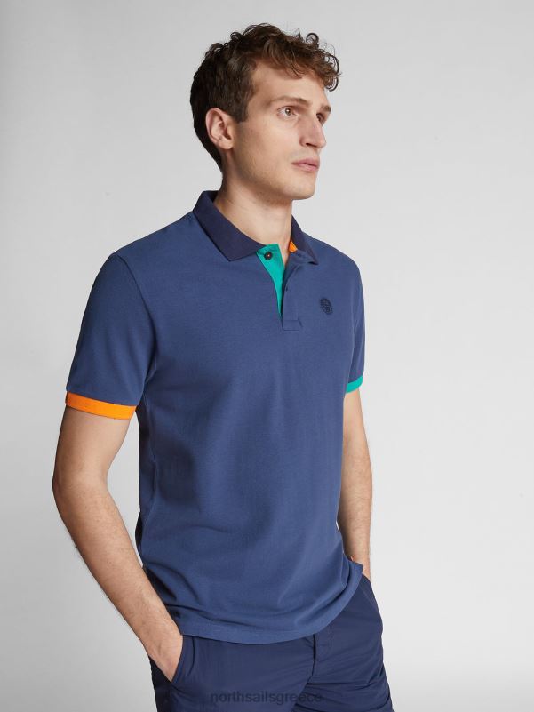 γρ North Sails άνδρες colour-block μπλουζάκι πόλο σκούρο τζιν NZP81146 είδη ένδυσης