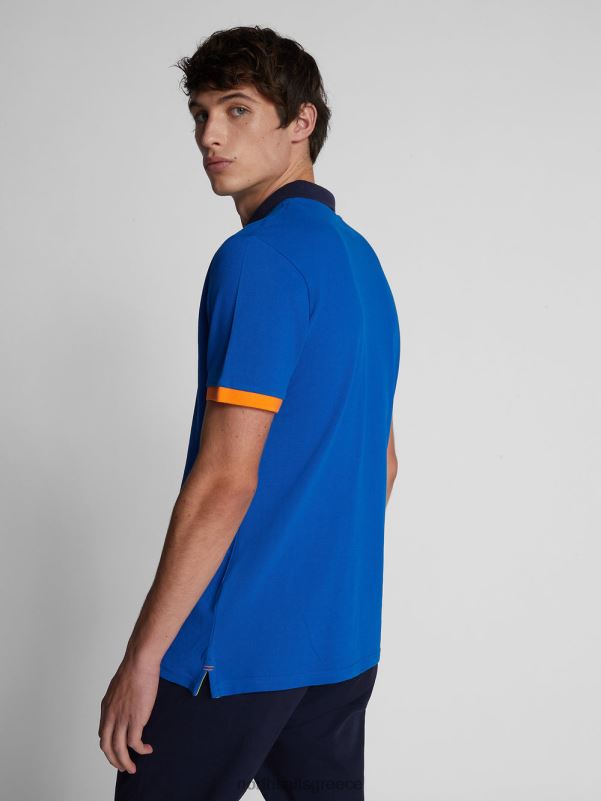 γρ North Sails άνδρες colour-block μπλουζάκι πόλο αναπνευστήρας μπλε NZP81147 είδη ένδυσης