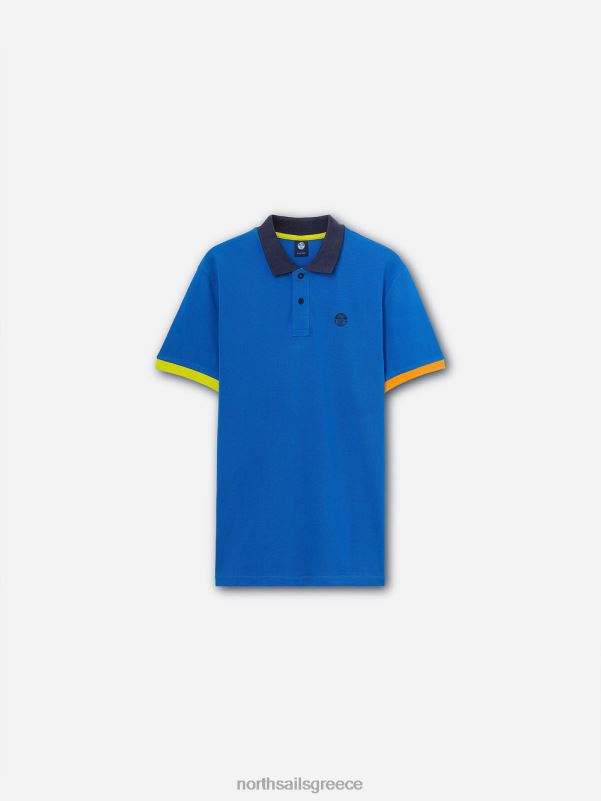 γρ North Sails άνδρες colour-block μπλουζάκι πόλο αναπνευστήρας μπλε NZP81147 είδη ένδυσης