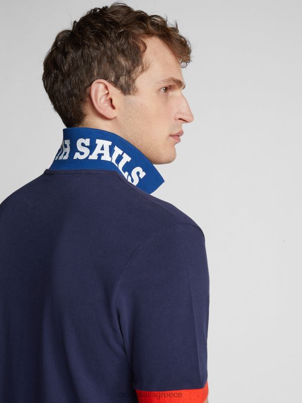 γρ North Sails άνδρες colour-block μπλουζάκι πόλο ναυτικό μπλε NZP81148 είδη ένδυσης