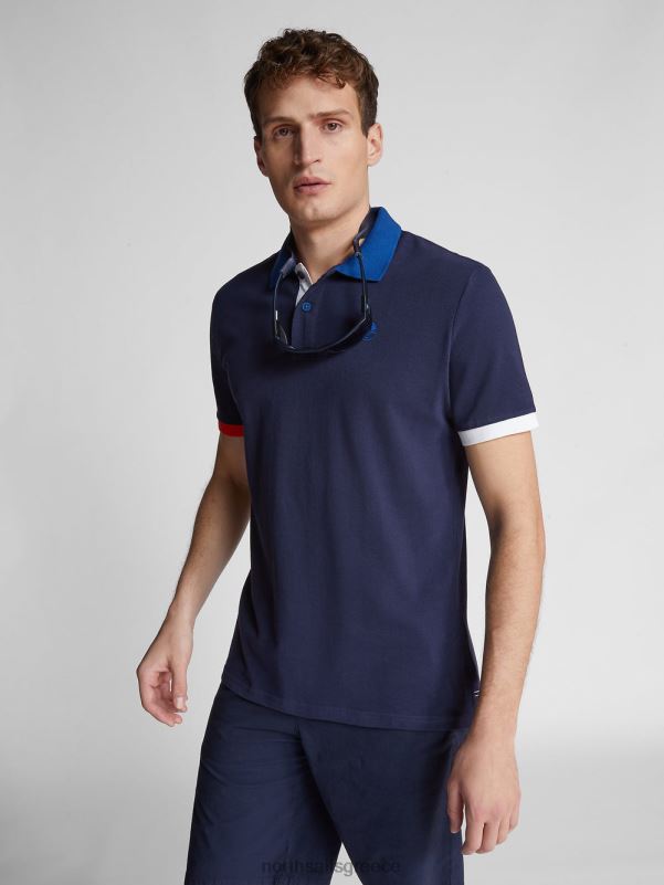 γρ North Sails άνδρες colour-block μπλουζάκι πόλο ναυτικό μπλε NZP81148 είδη ένδυσης