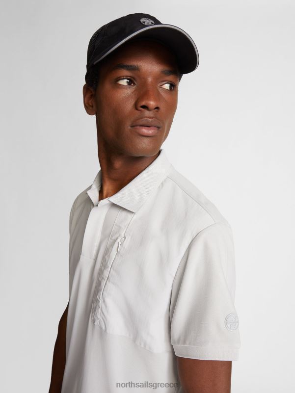 γρ North Sails άνδρες Πικέ πόλο μπλουζάκι coolmax γκρι βιολετί NZP81071 είδη ένδυσης