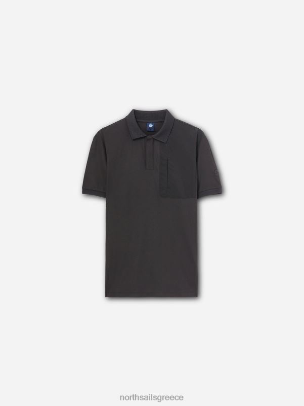 γρ North Sails άνδρες Πικέ πόλο μπλουζάκι coolmax μαύρος NZP81072 είδη ένδυσης