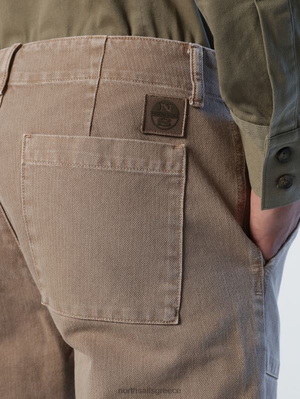 γρ North Sails άνδρες παντελόνι από ανακυκλωμένο βαμβάκι χειμωνιάτικο χακί NZP8832 είδη ένδυσης