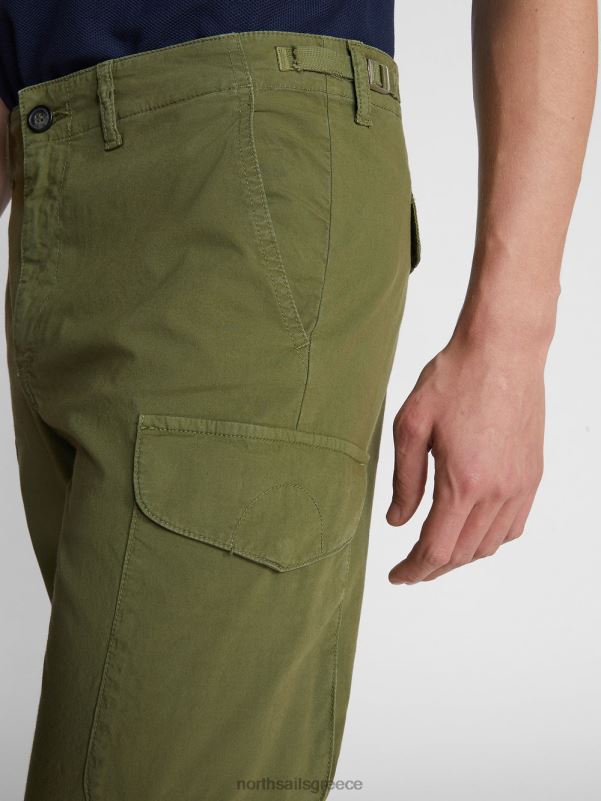 γρ North Sails άνδρες παντελόνι cargo ποπλίνα Αμερική 1851 λαδί NZP81087 είδη ένδυσης