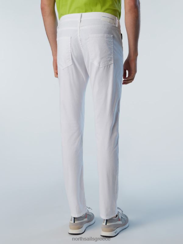γρ North Sails άνδρες τεντωμένο dobby παντελόνι άσπρο NZP8317 είδη ένδυσης