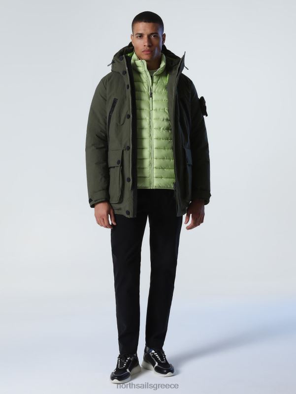 γρ North Sails άνδρες glomma parka πράσινο κισσό NZP8860 είδη ένδυσης