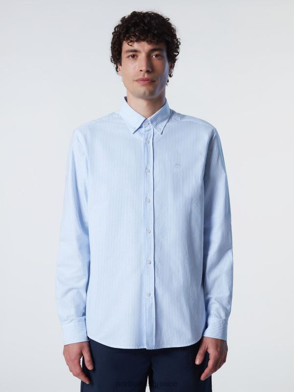 γρ North Sails άνδρες ριγέ πουκάμισο σύνθετο 1 NZP8238 είδη ένδυσης