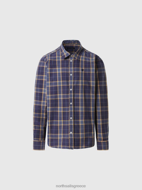 γρ North Sails άνδρες καρό βαμβακερό πουκάμισο σύνθετο 1 NZP8683 είδη ένδυσης