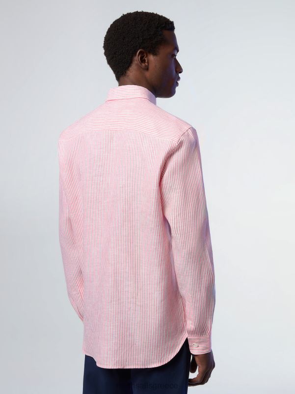 γρ North Sails άνδρες ριγέ λινό πουκάμισο σύνθετο 2 NZP8230 είδη ένδυσης