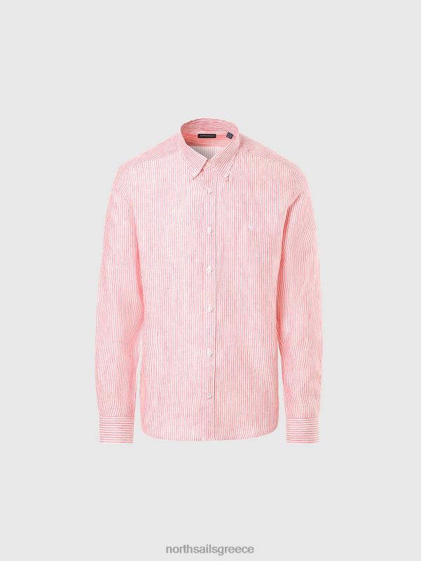 γρ North Sails άνδρες ριγέ λινό πουκάμισο σύνθετο 2 NZP8230 είδη ένδυσης