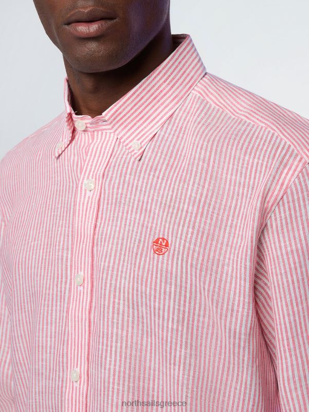 γρ North Sails άνδρες ριγέ λινό πουκάμισο σύνθετο 2 NZP8230 είδη ένδυσης