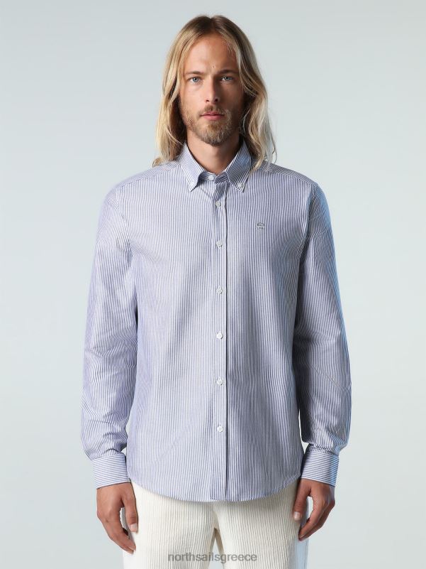γρ North Sails άνδρες ριγέ πουκάμισο σύνθετο 2 NZP8673 είδη ένδυσης