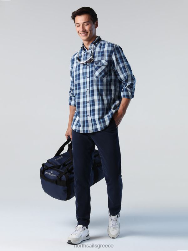 γρ North Sails άνδρες πλυμένο βαμβακερό πουκάμισο σύνθετο 2 NZP8838 είδη ένδυσης