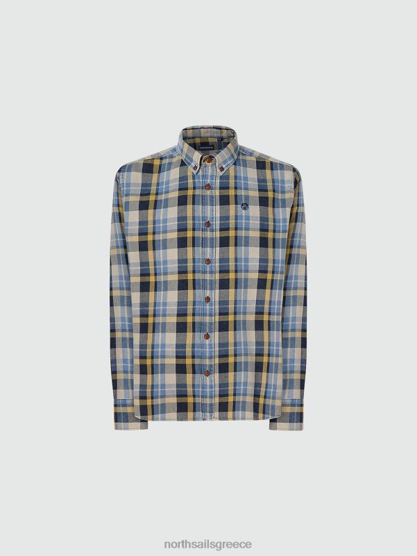 γρ North Sails άνδρες καρό βαμβακερό πουκάμισο σύνθετο 2 NZP8840 είδη ένδυσης