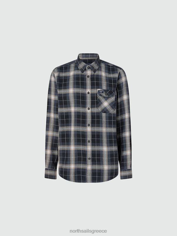 γρ North Sails άνδρες πλυμένο βαμβακερό πουκάμισο σύνθετο 3 NZP8839 είδη ένδυσης