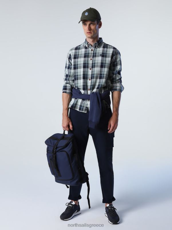 γρ North Sails άνδρες καρό βαμβακερό πουκάμισο σύνθετο 3 NZP8841 είδη ένδυσης