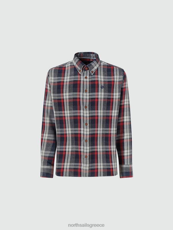 γρ North Sails άνδρες καρό βαμβακερό πουκάμισο σύνθετο 4 NZP8842 είδη ένδυσης