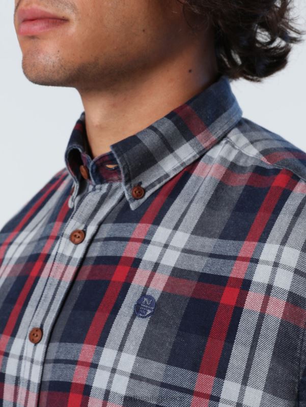 γρ North Sails άνδρες καρό βαμβακερό πουκάμισο σύνθετο 4 NZP8842 είδη ένδυσης